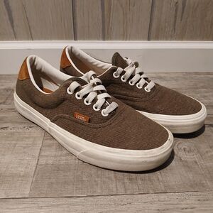 Vans Men's Brown and Khaki Corduroy Shoes Men's Size 7 Women's 8.5